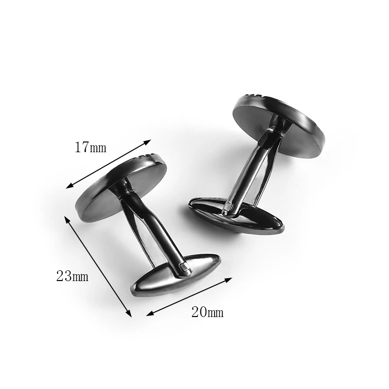 Высококачественные мужские черные металлические запонки, французские пуговицы для рубашек под заказ