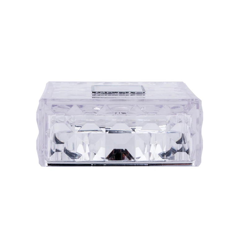 50g 80g square shape clear plastic PETG gold color cosmetic packaging container