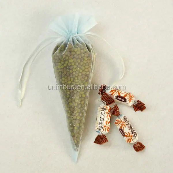 Прозрачные треугольные Упаковочные пакеты из органзы с индивидуальным принтом