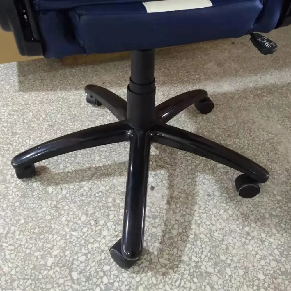 Executive Racing Back Reclining Gaming Chair Blue And White PVC Leather Office Computer Seats With Arm Rest JBR2017