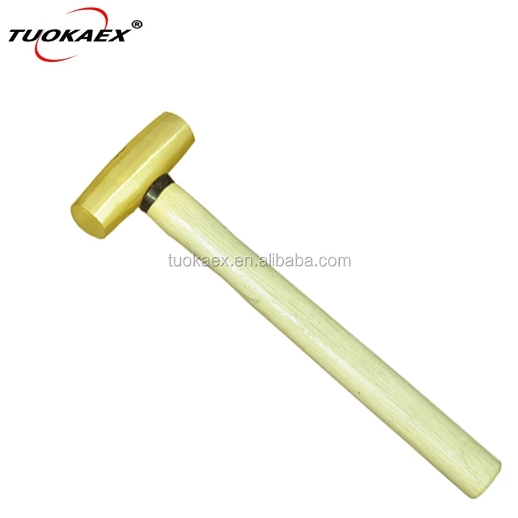 Factory direct sale non sparking Brass Mallet Hammer with wooden handle TUOKAEX Brand
