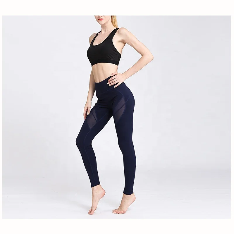 
Mesh Patch Quick Dry Breathable Women Yoga Pants Running Cycling Sports Leggings Women Fitness Wear Tights 