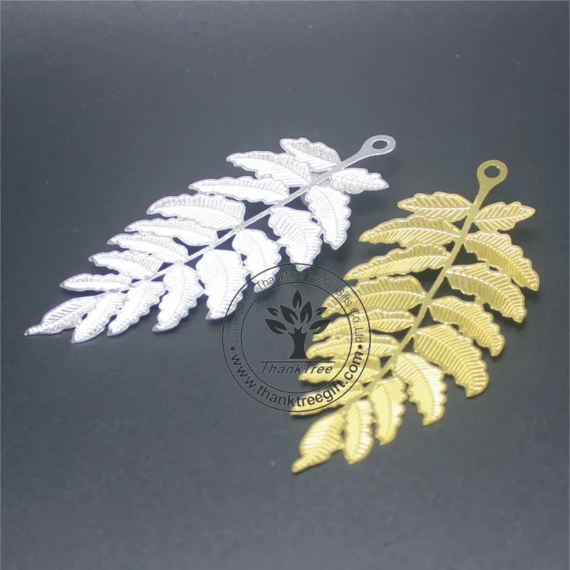 metal souvenir gift personalized laser cutting metal leaf fancy gift bookmark
