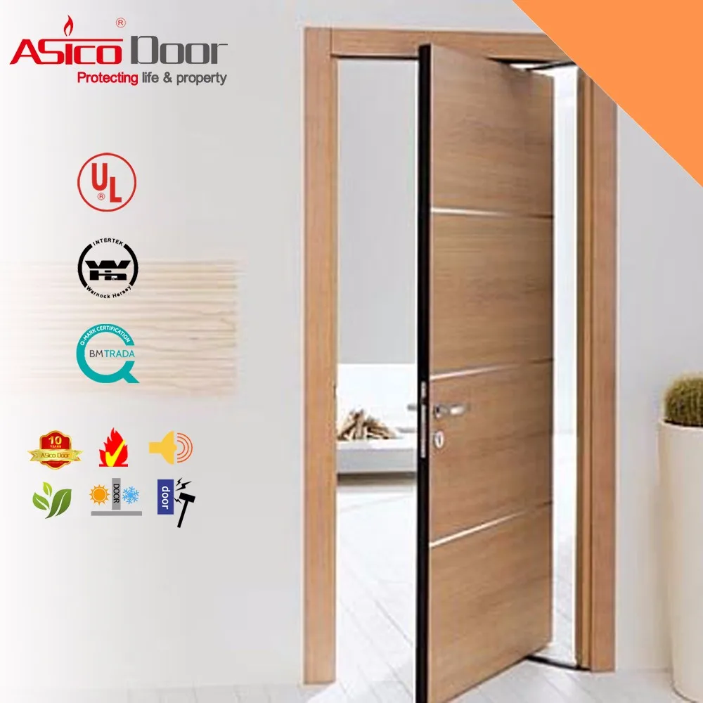 ASICO Residential Solid Wooden Fire Rated Kitchen Door With BS Standard