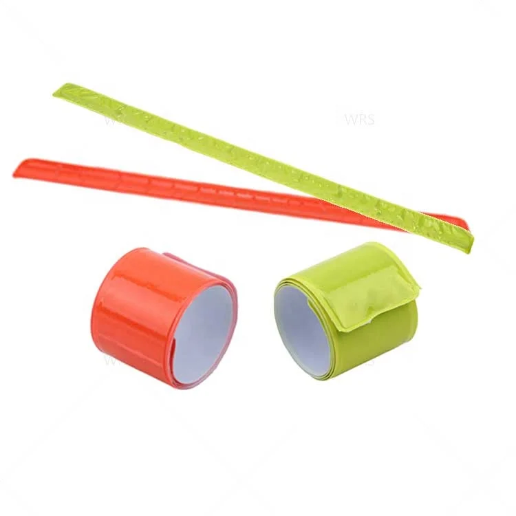 2019 new CE EN13356 custom hi vis snap armband children night safety running reflector wrist wap reflective band for activity