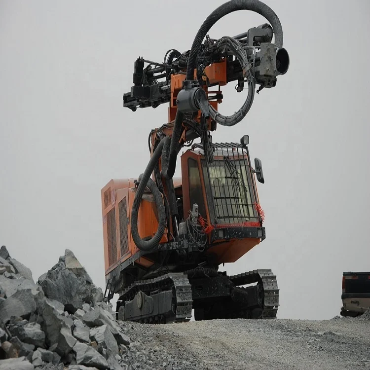 KT10 Crawler Type All in One with Air Compressor hard rock dth blast hole drilling rig machine