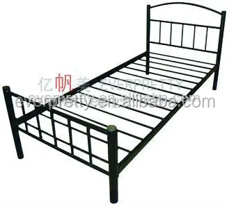 Home Furniture Iron Single Bed Metal Bed with Headboard