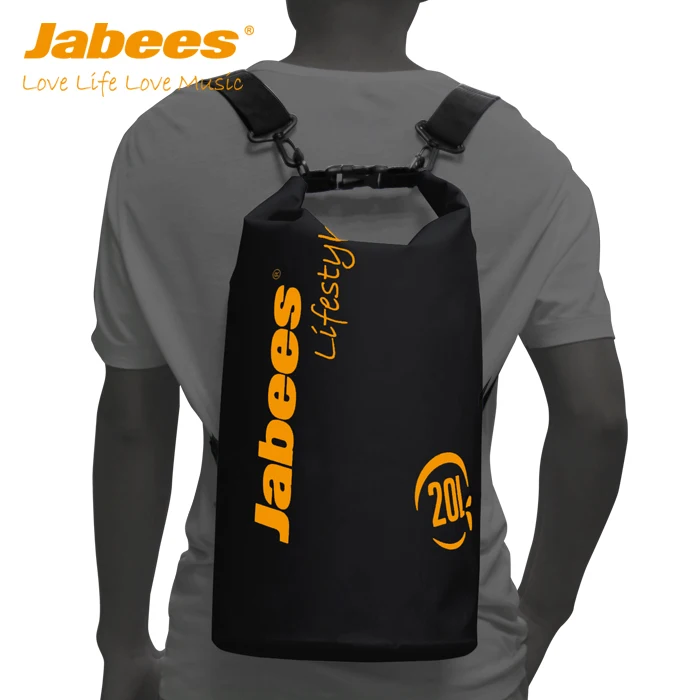 New Arrival Jabees PVC Large Capacity 20L Portable Waterproof Dry Bag With Shoulder Strap