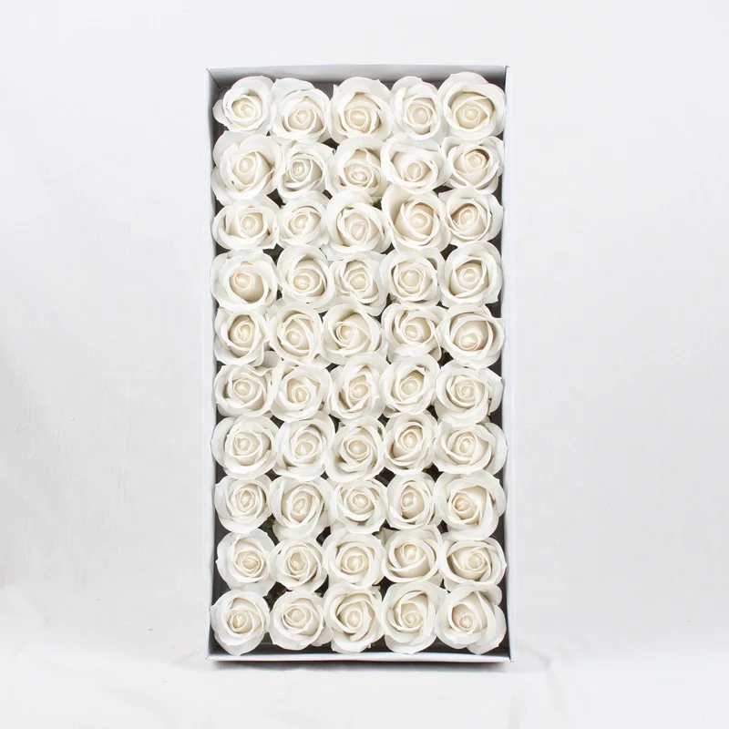 
50pcs/box Artificial Flowers 3 Layer Rose Soap Flowers For Wedding, Party and Promotion Decoration 