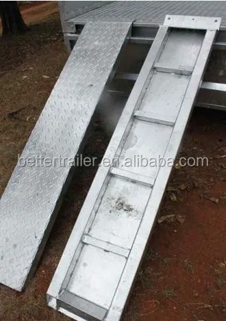 
mechanical braked car trailer with loading ramp ,folding tipper trailer 