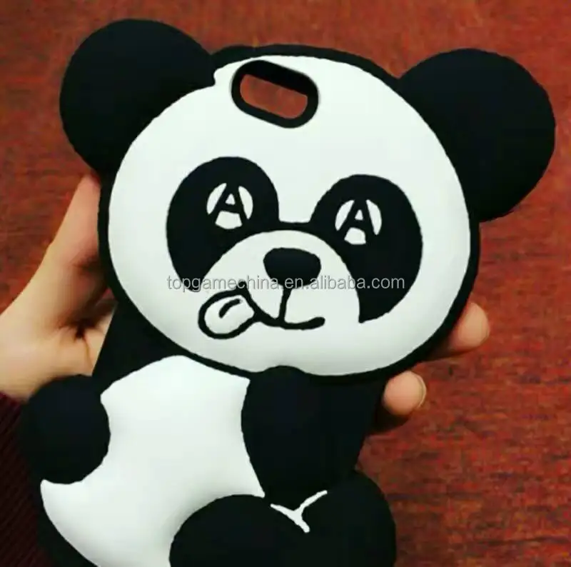 3D Cute Cartoon panda Silicone Case for iPhone 7 7plus 4.7/5.5 Inch Phone Cases