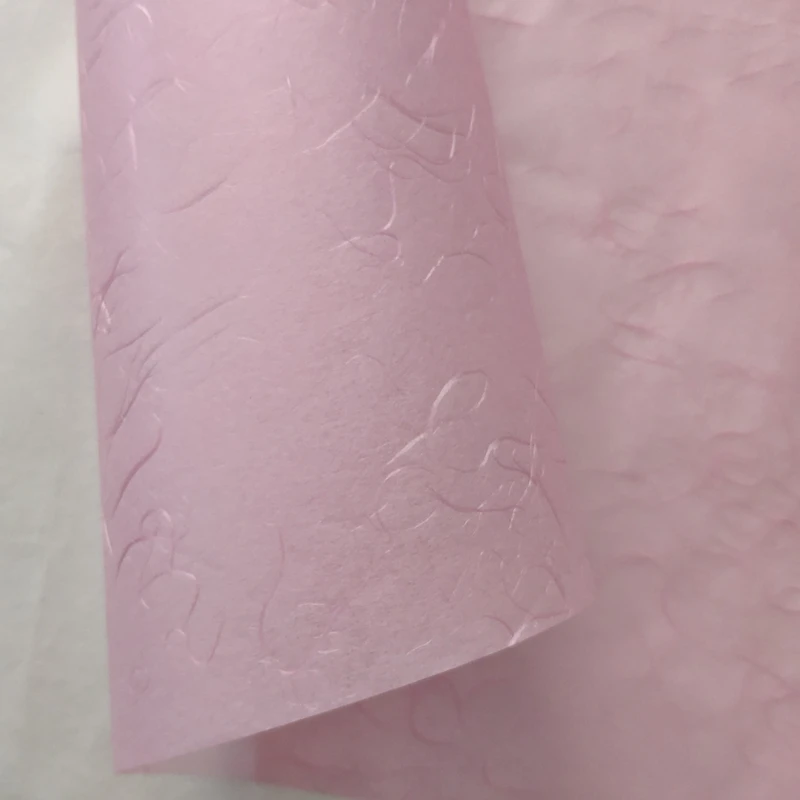 
pink eco friendly specialty bopp film laminated water proof flower wrapping decoration silk paper 60cm x 5m 