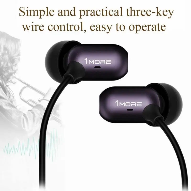 1MORE E1002 3.5mm In-Ear Music Earphone Line Control Magnetic Earbud with Mic Capsule magnetics Sports headphones