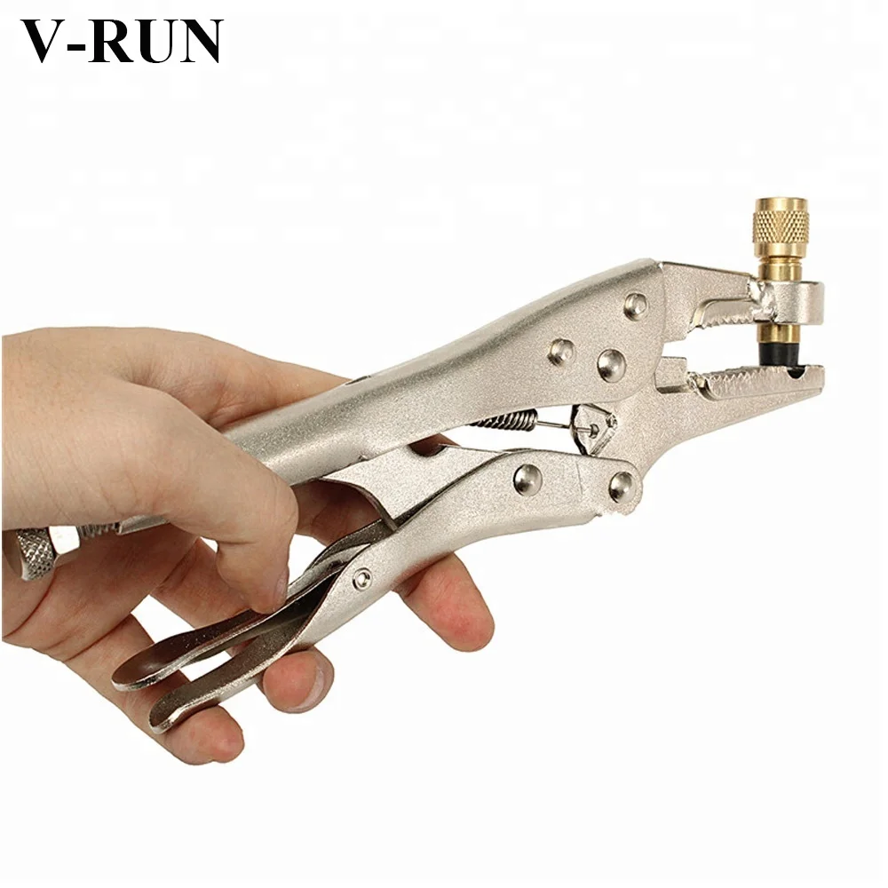 Drillpro Air Conditioner Refrigerant Recovery Refrigeration Tube Steel Locking Plier Hand Tool