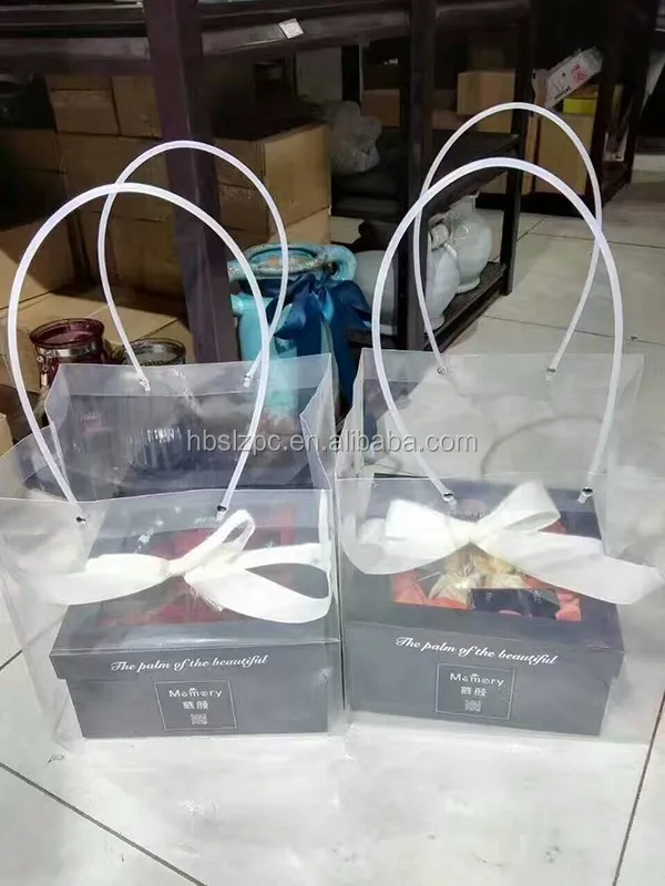 Fashionable and changeable PVC plastic transparent beautiful flowerpot