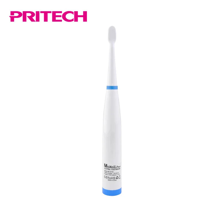 PRITECH Battery Operated Tooth Clean Waterproof Ultrasonic Vibration Electric Toothbrush