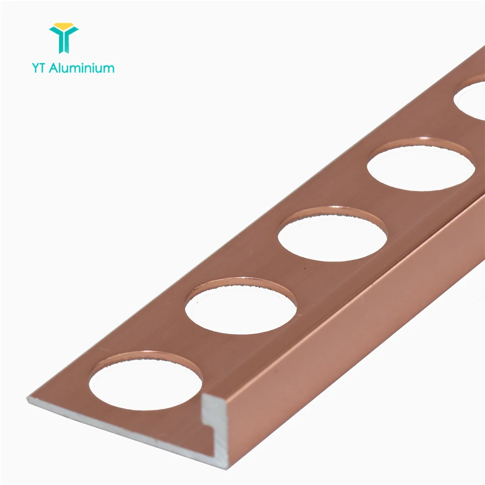 Aluminum Decorative Tile Edge L Shape Powder Coated Black 12.5mm Ceramic Tile Trim Corner