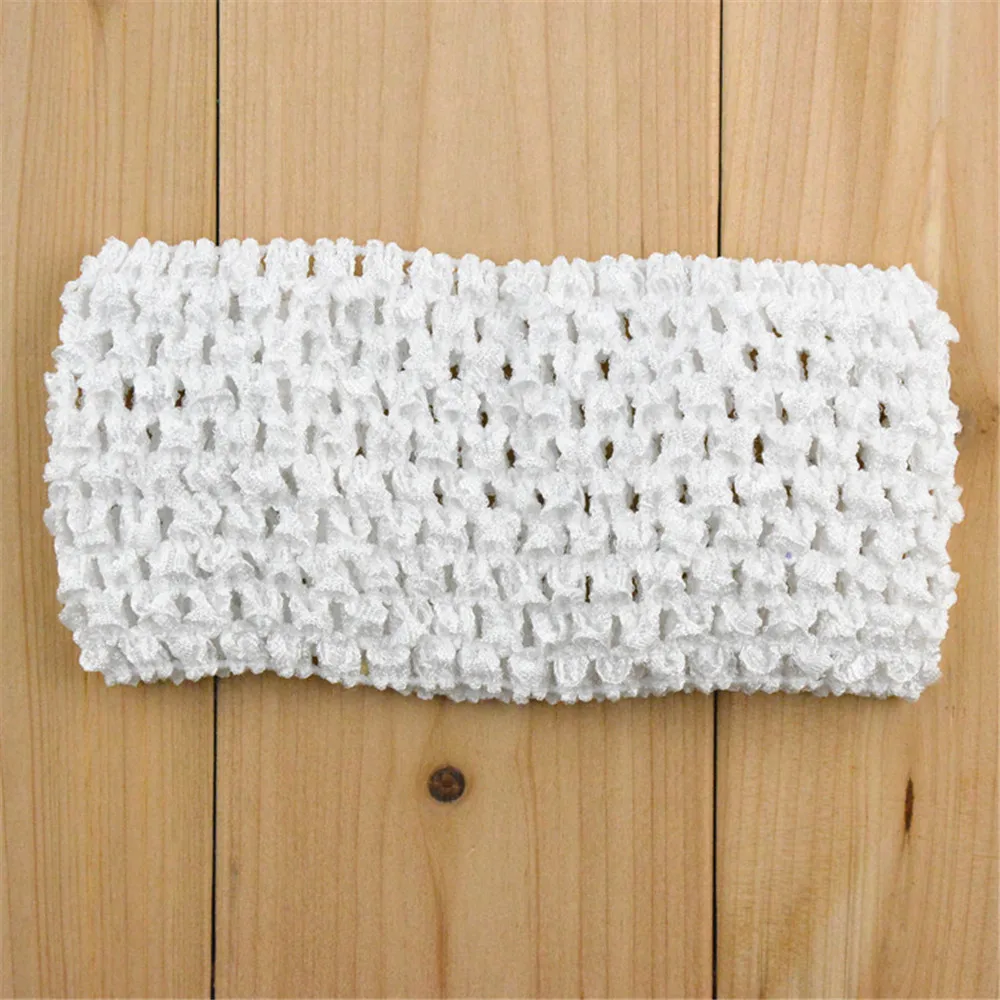 U Pick Color 2.75 Inch Elastic Crochet Waffle Tutu Headband girls Hairbands DIY Supply Hair Accessories