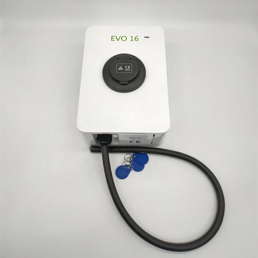 Зарядное устройство для электромобилей, 3,3 кВт, 230 В, 16 А, зарядная станция для электромобилей переменного тока с разъемом типа 2 и RCD типа B, зарядная батарея для электромобилей, OEM