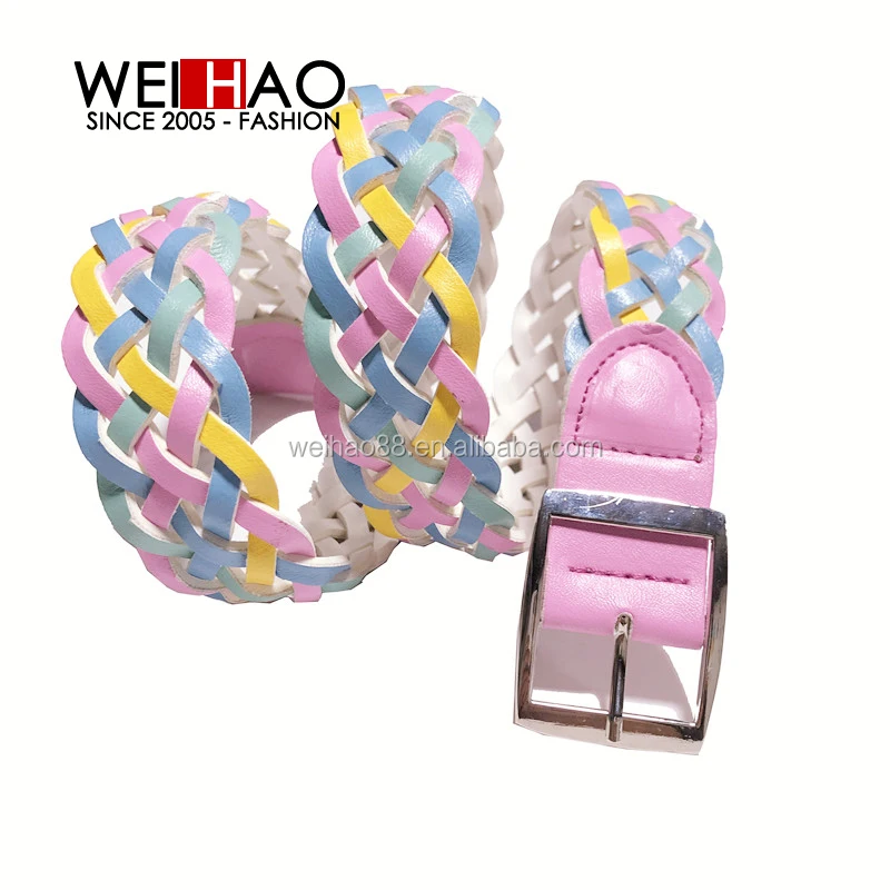 
Fashion cute pu belt for children handmade PU colorful kid belt 