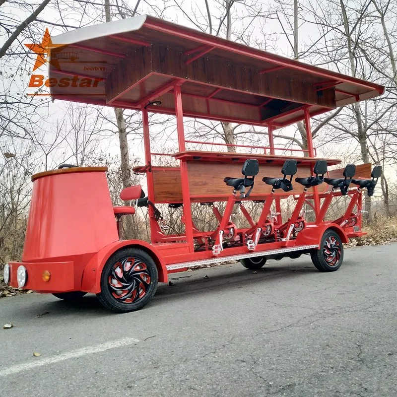 tourist pub beer team tour pedal electric mini bus party bike