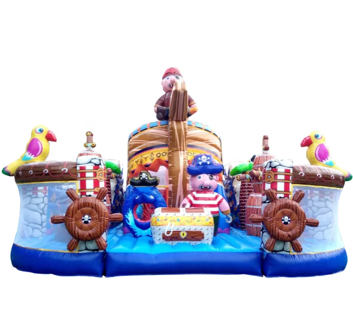 
New pirate inflatable jumping kids castle combo inflatables castle bouncy jumping bouncer theme playground 