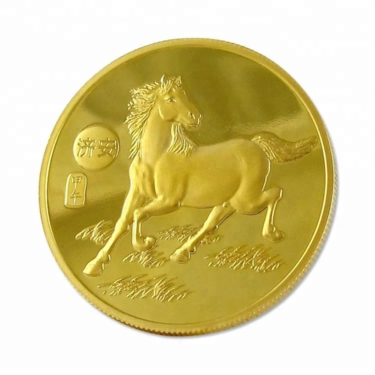 China Mirror Like Gold Coins, Cheap Price Religious Embossed Gold Coin