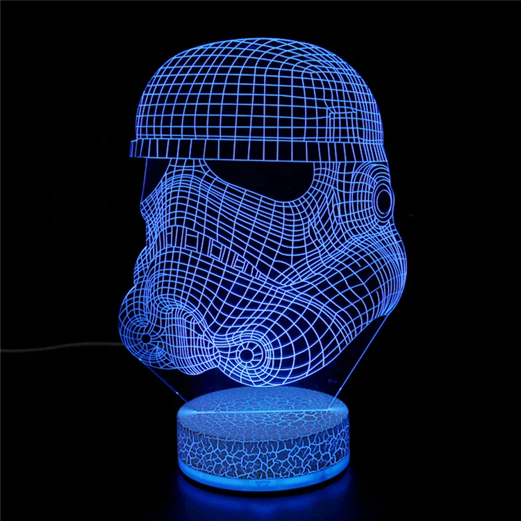 New products colorful 3d illusion night light bedroom table led lamp