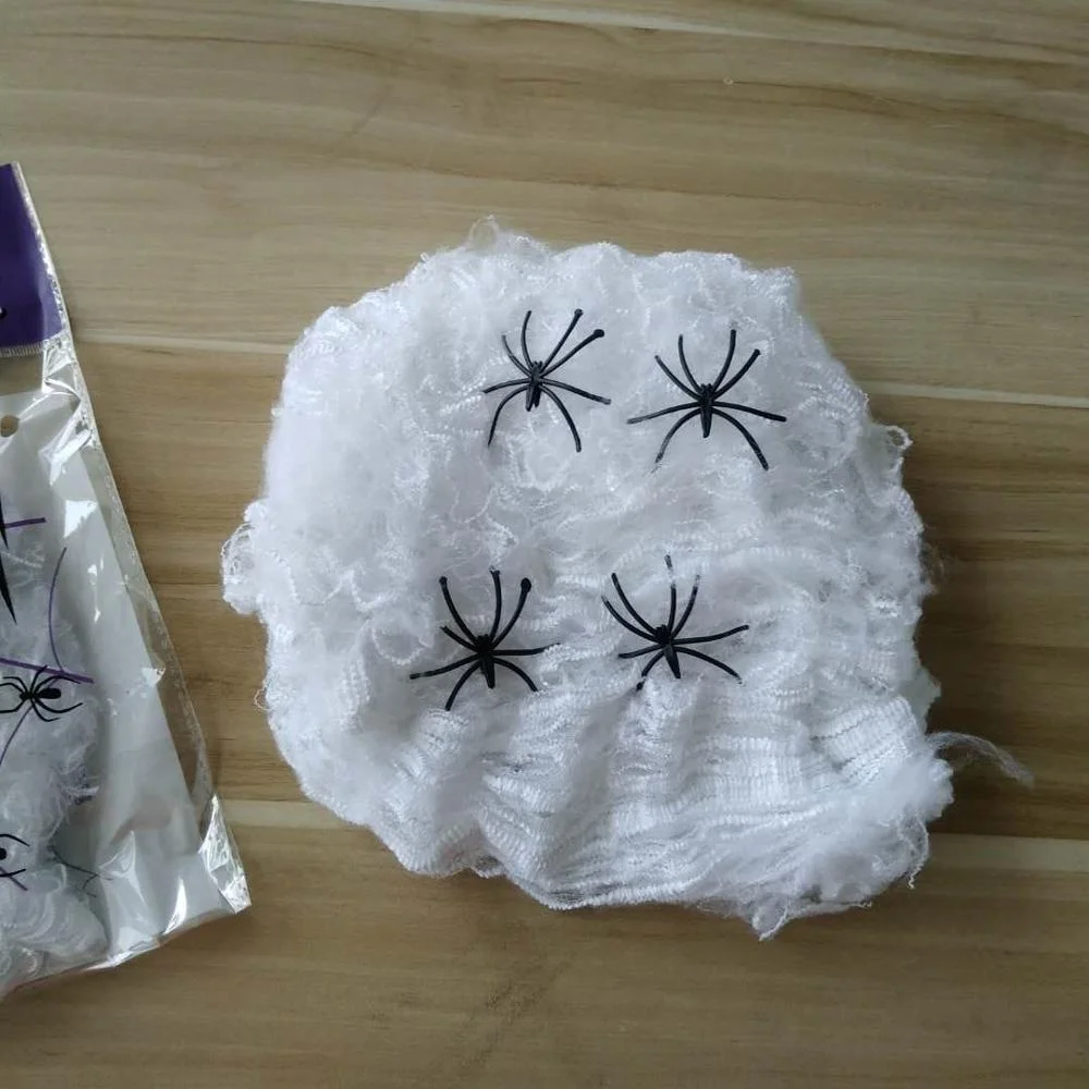 2023 Halloween Party Spider Web with Spiders Halloween Decoration