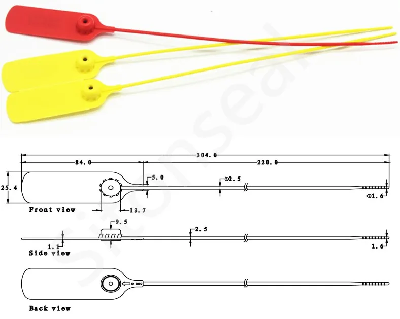 
ST-33002 high security 200-300mm Van Truck Containers plastic seal 