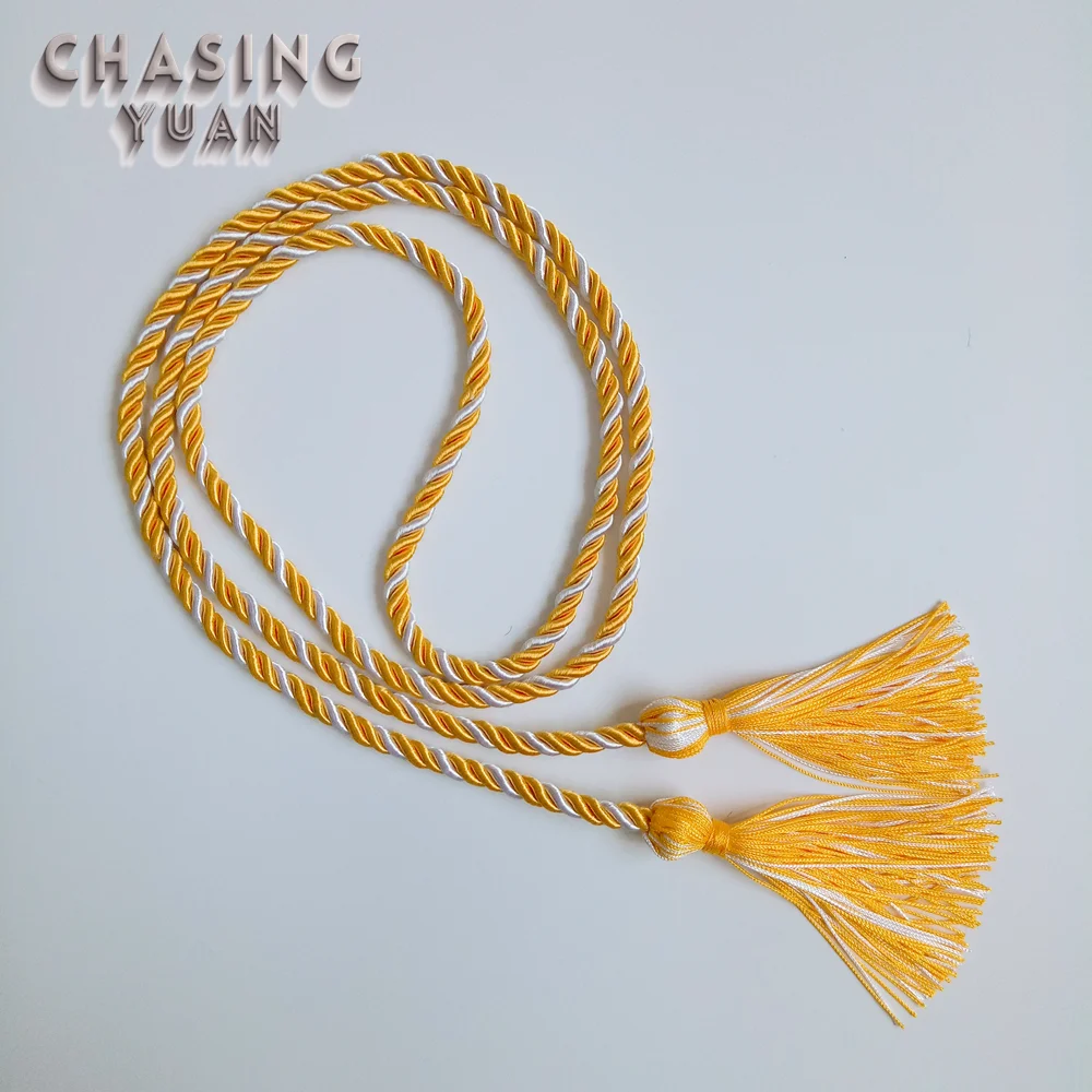 Gold/White Intertwined Honor Cords for Graduation