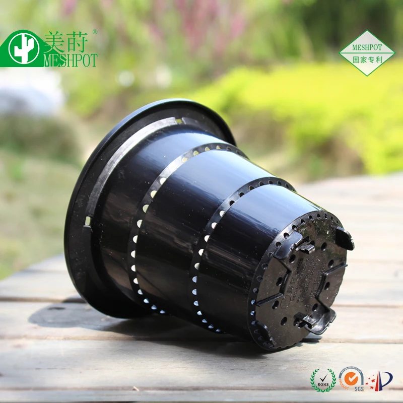 Double wall root control transparent plastic air pruning pot tropical orchid flower pot