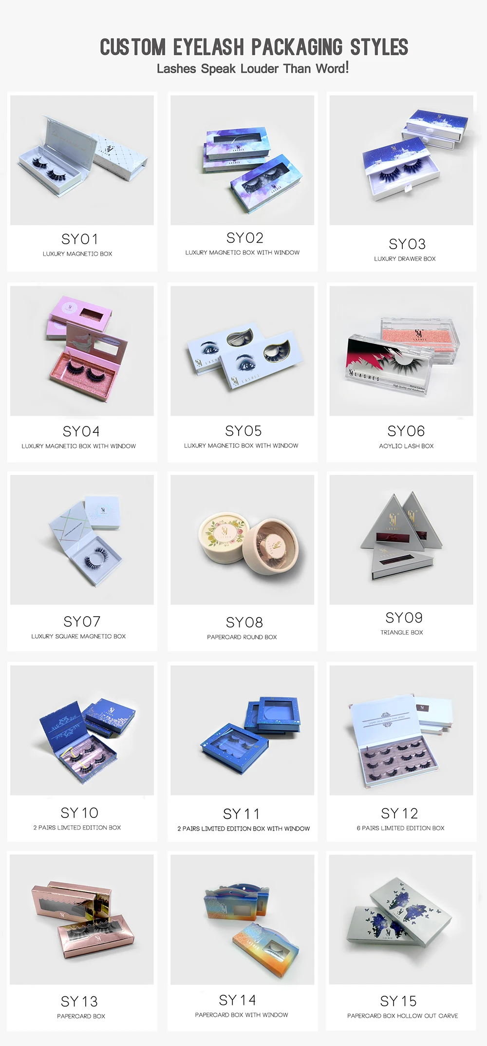 SY shuying Factory Price Natural Eyelashes 3D Mink Lashes And Custom Package