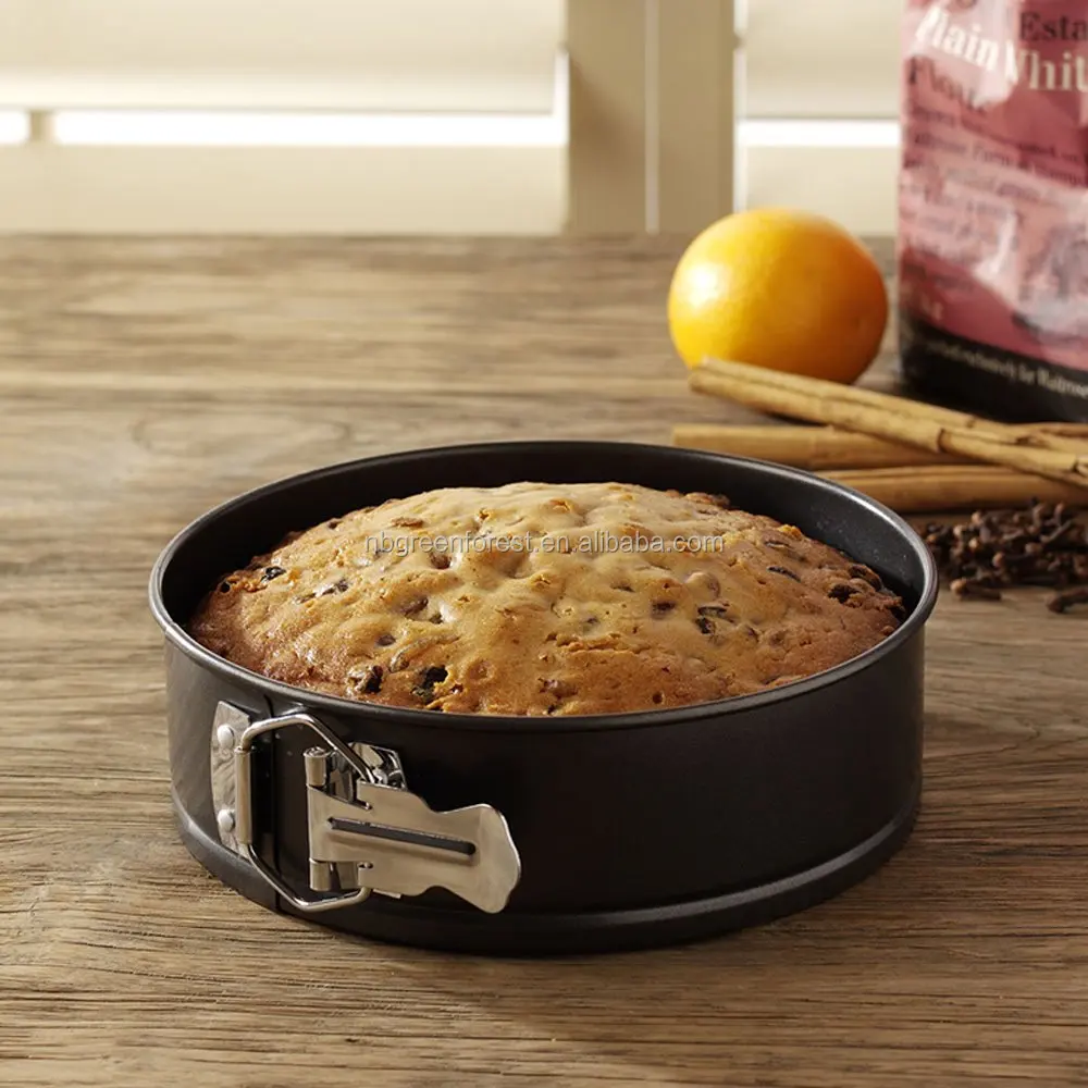 Springform Pan for Baking Cake and Cheesecake Quick-Clean Tin Easy Release Spring Clip