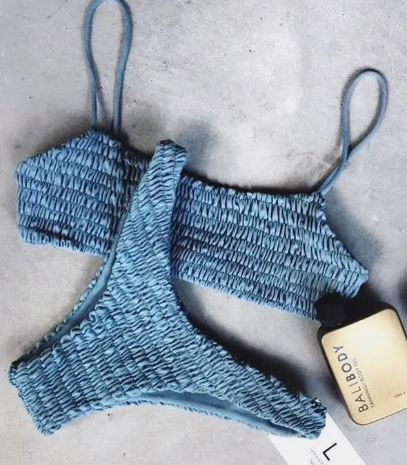 
or20908a 2021 new fashion swimsuit sexy pleated high-quality triangle 14 colors bikini manufacturers wholesale 