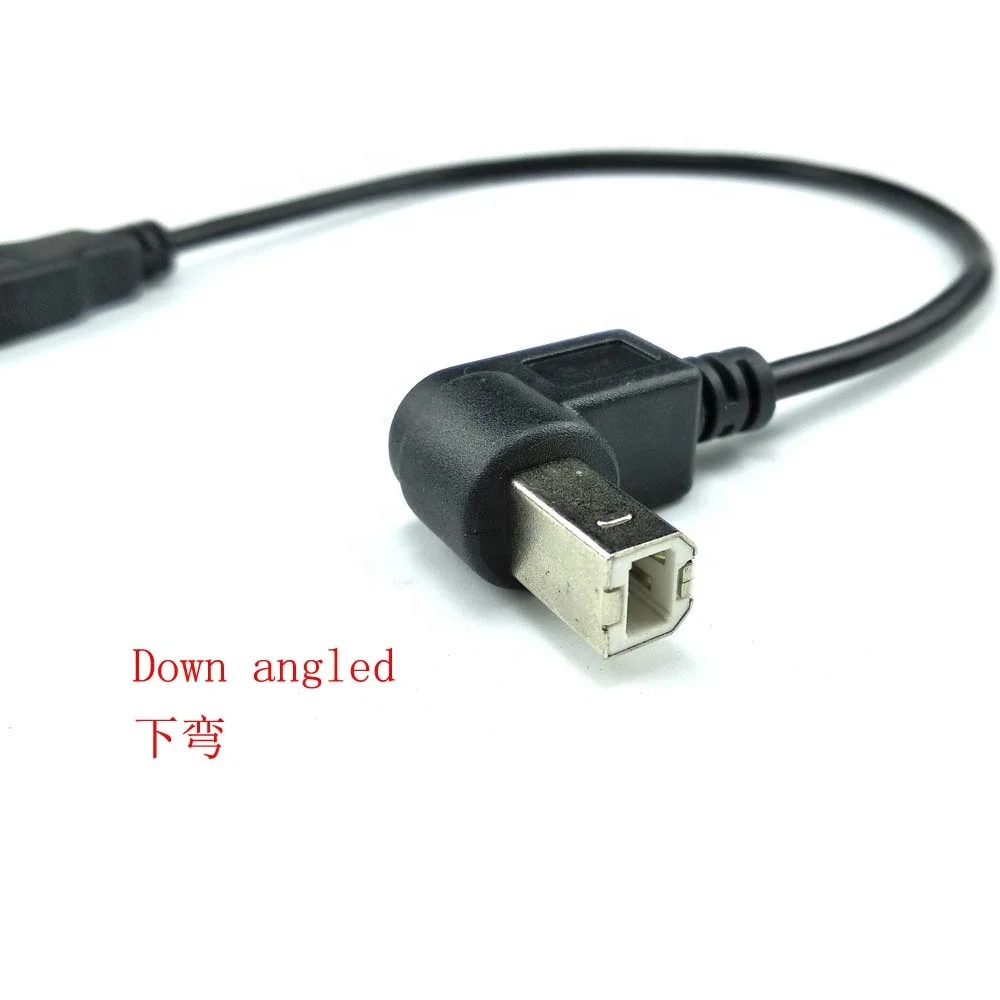 L shape printer up angled usb b male cable
