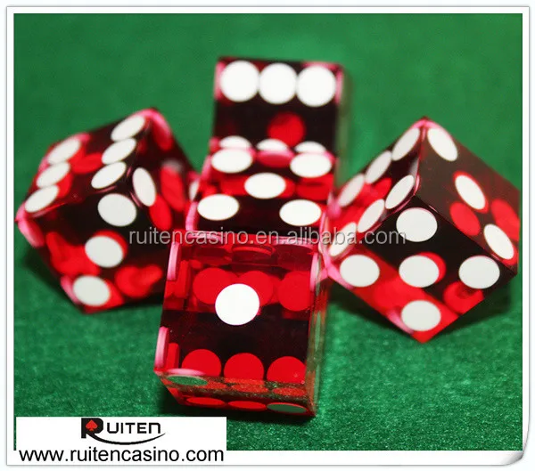 Acrylic Precision Craps Dice Transparent Colored Dice