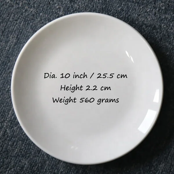 Wholesale ceramic round shape modern custom dinner white color cheap porcelain dinner plate