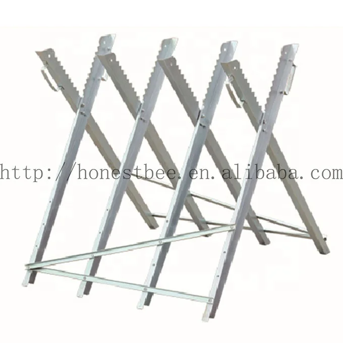 Portable Sawhorse Heavy Duty Adjustable Steel Work Support Foldable Saw Horse Stand Lightweight Hardware Tools