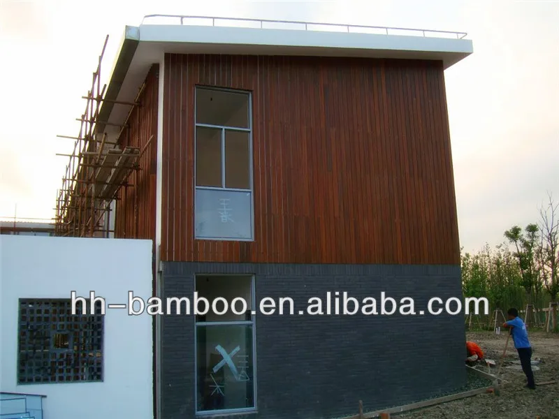 
12 mm Thickness Waterproof Antimould High Density Carbonized Outdoor Bamboo Wall Cladding 