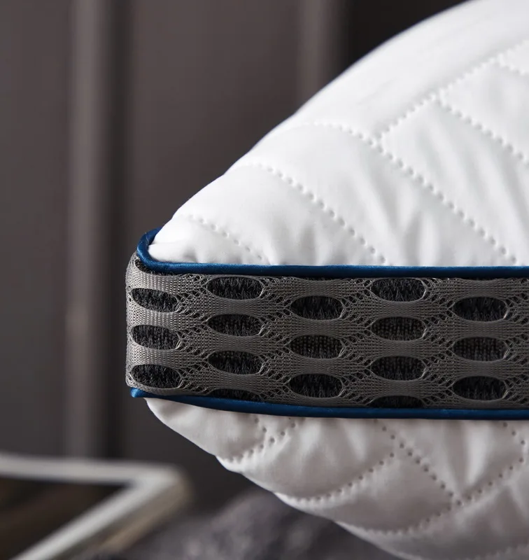 
Healthy and air permeable 100% cotton ultrasonic quilting spring pillow 