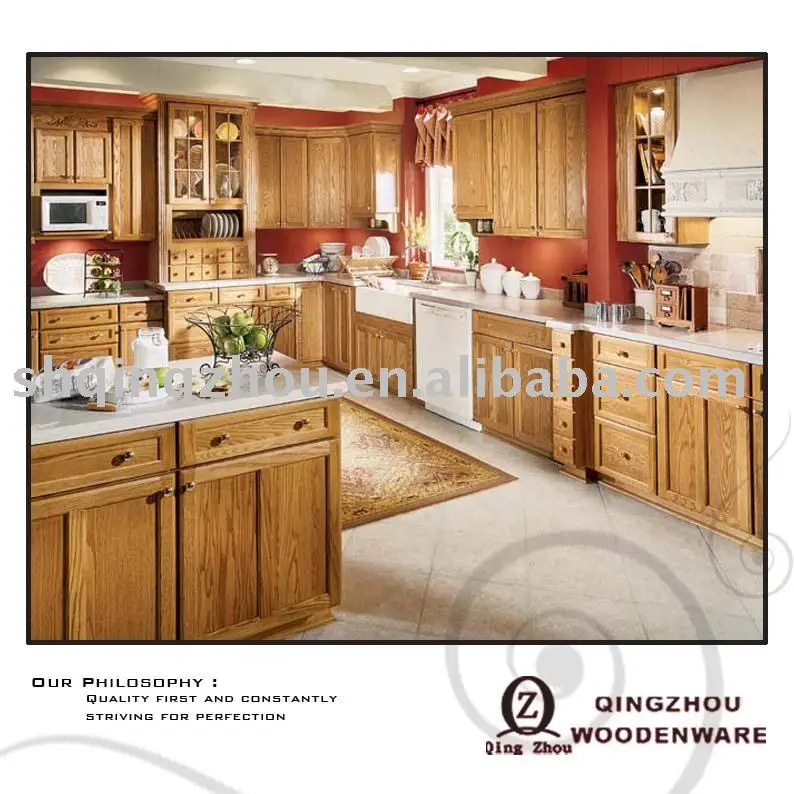 Кухонный шкаф из массива дуба