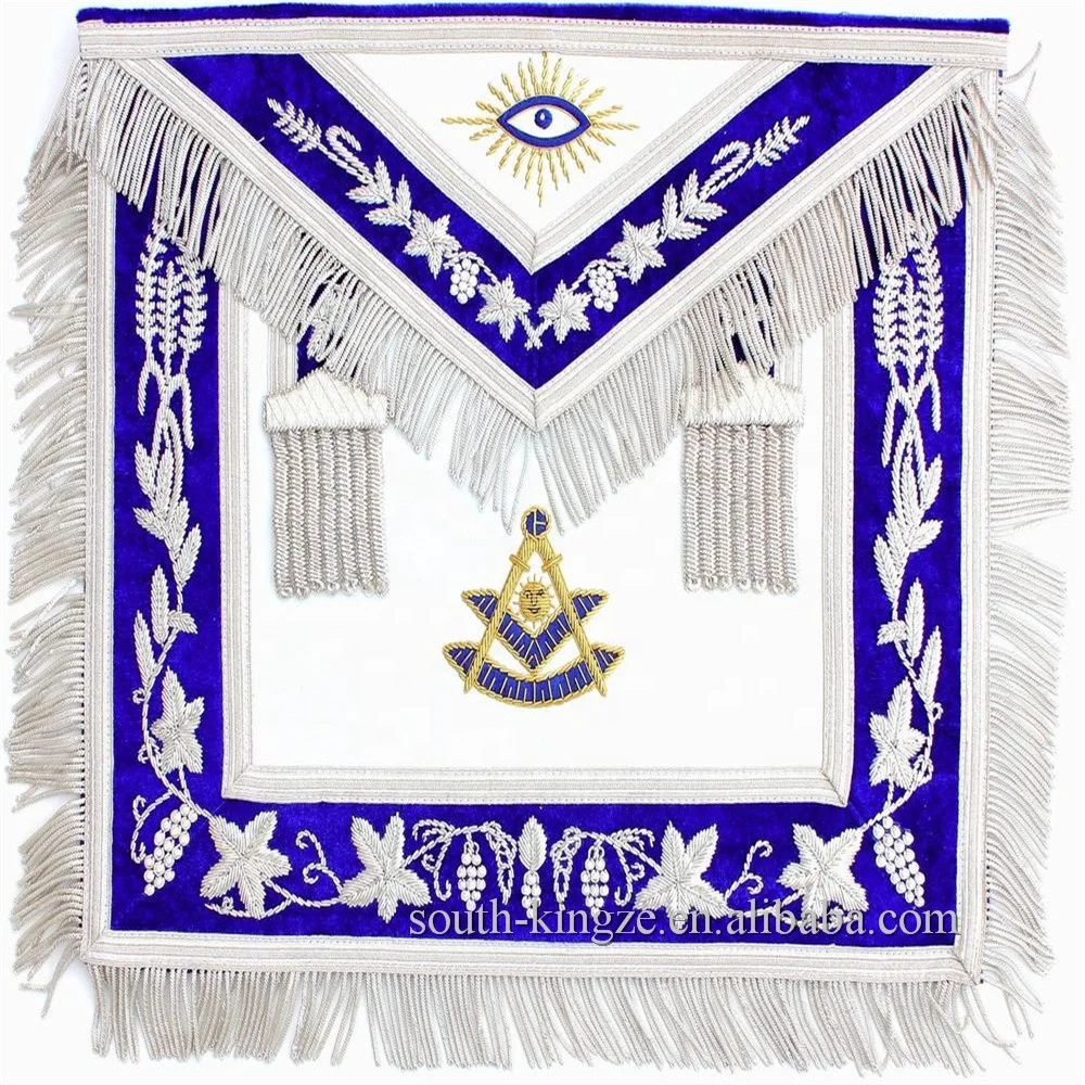 
Masonic Embroidered Regalia American Grand Lodge Tassels Lambskin Aprons 