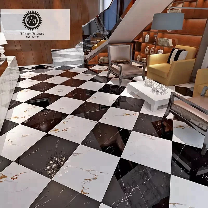 Black color hot sales design polished floor tile Orient ceramic floor tile