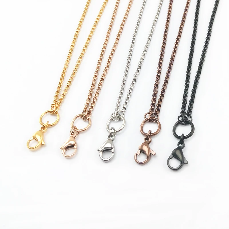 Ожерелья-цепочки из нержавеющей стали золотого цвета со змеиным плетением