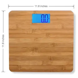 Bamboo hotel bathroom human body weight scale digital