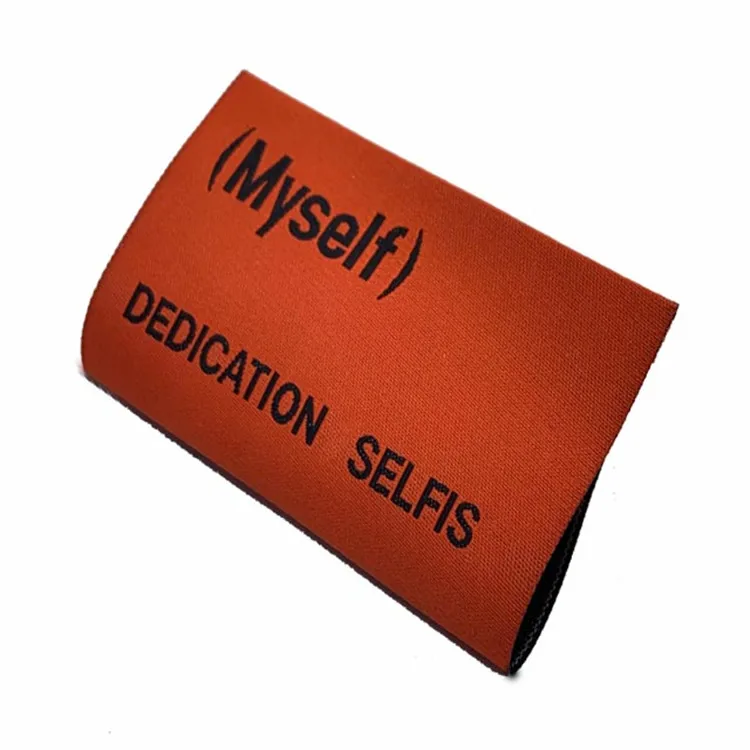 Custom Size Woven Garment Label For Clothing Folded Sewing Tags