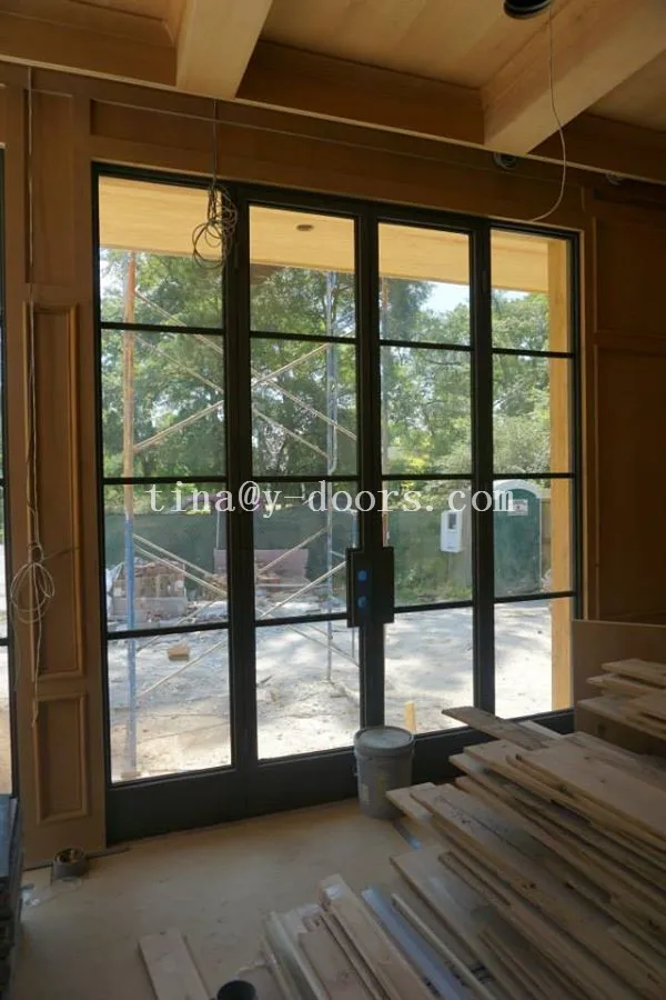 Steel Wall Mounted Glass Door French Entry Door and window designs
