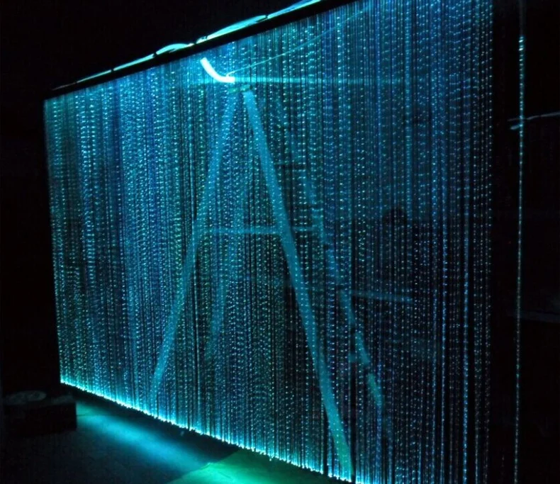Профессиональное освещение из ПММА пластика, занавеска водопад, блестящее светящееся оптоволоконное освещение