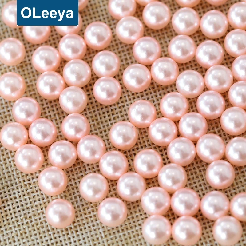 Wholesale Price Over 45 Colors 3mm White ABS Loose Beads Plastic Round Pearl without Holes for Jewelry Making